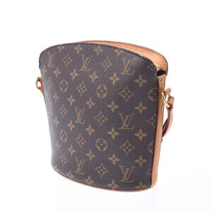 Louis Vuitton Monogram Bag Brown Shoulder Drouot Canvas
